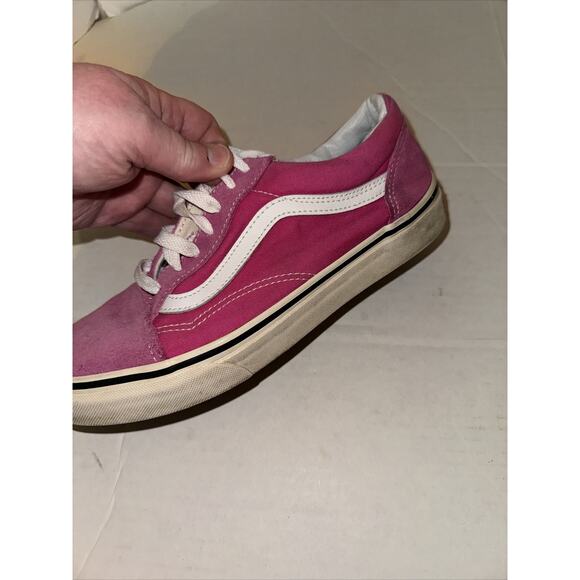 Unisex Vans Old Skool Classic Hot pink Pink White Womens 7.5 Mens 6 - Picture 7 of 10